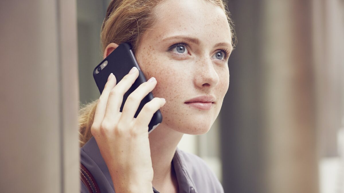 Woman using mobile phone