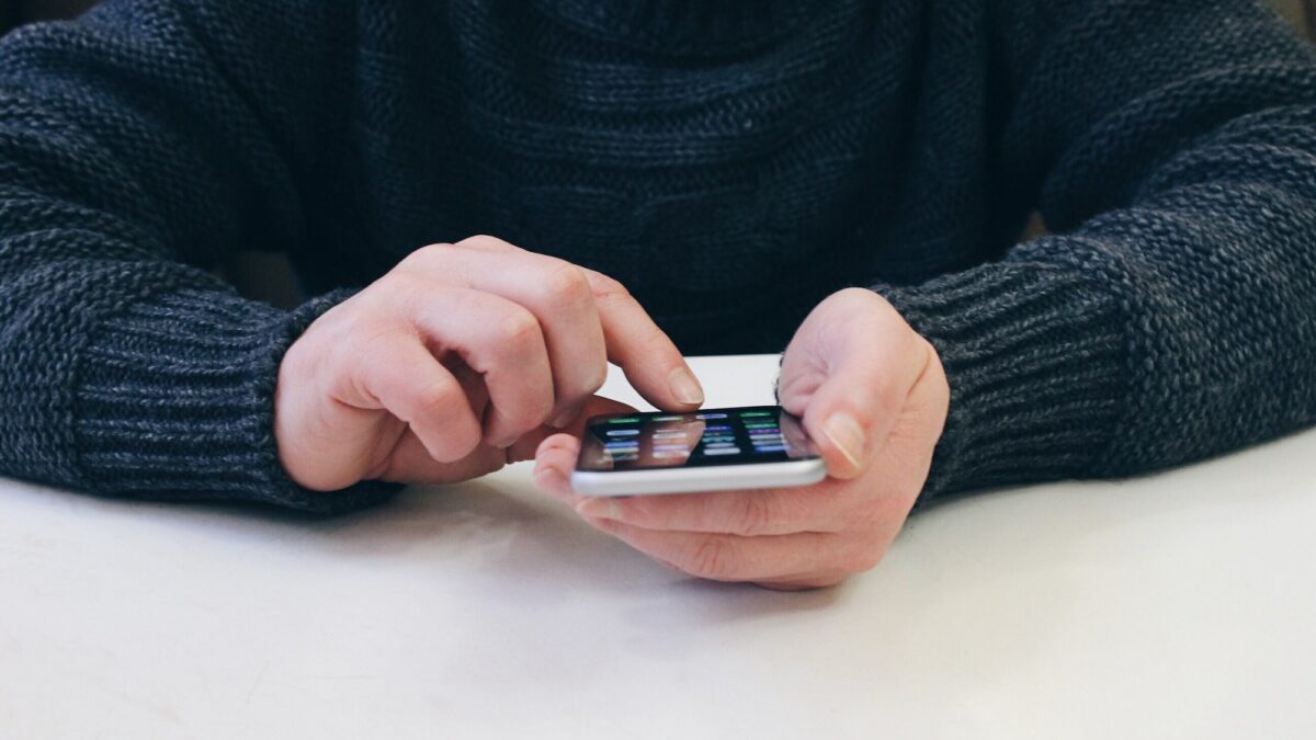Man with iPhone