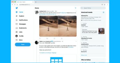 Twitter website on desktop