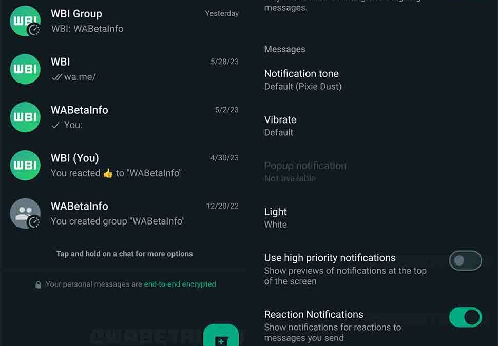 WhatsApp 2.23.13.4 zeigt neues Design für Schalter und Aktionsknopf