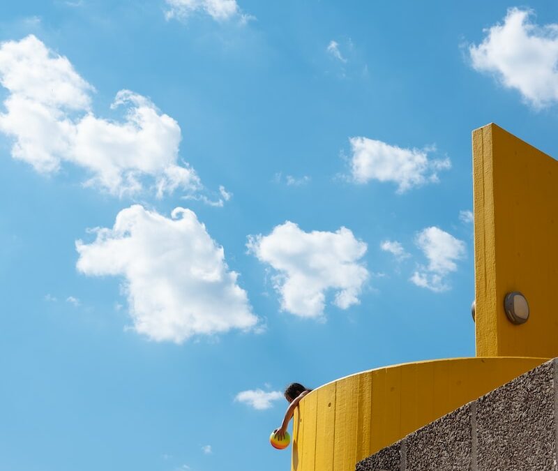 blue cloudy sunny sky