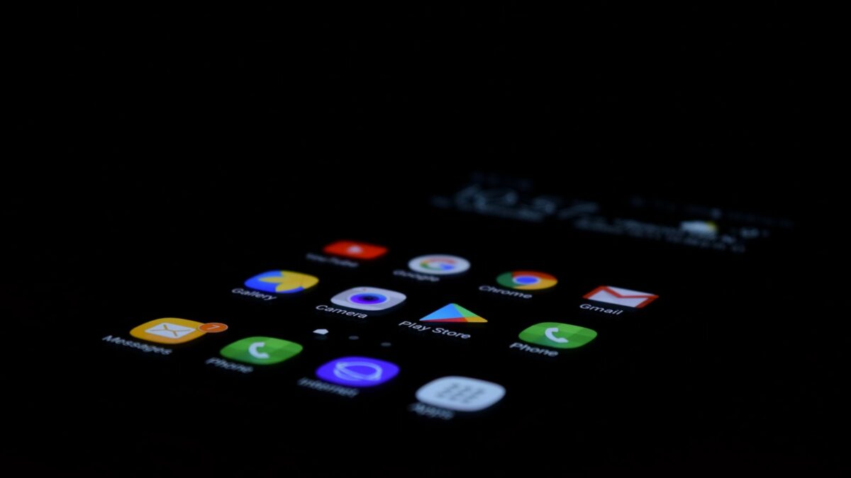 turned on Android smartphone