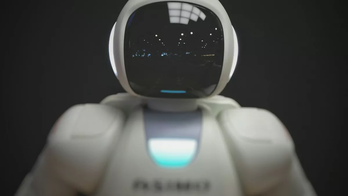 white robot wallpaper