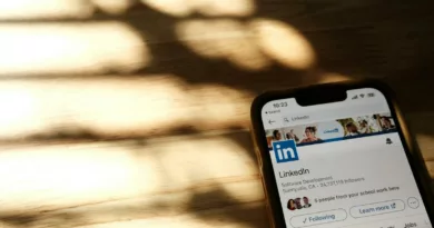 Close-up of Linkedin Page on Smartphone Screen