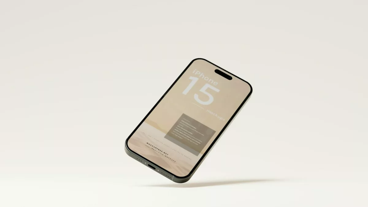 a cell phone with the number fifteen on it