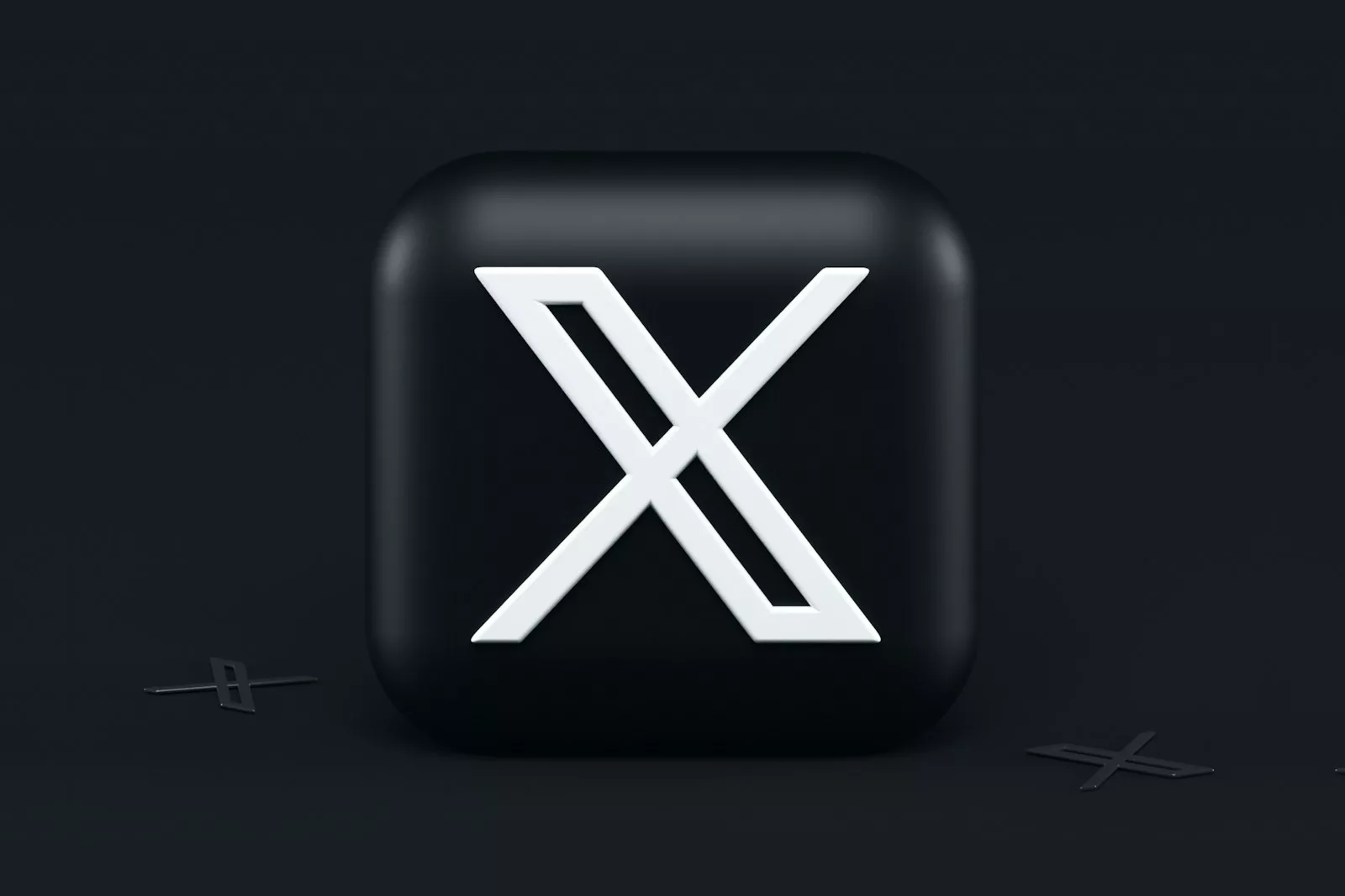 a black square button with a white x on it