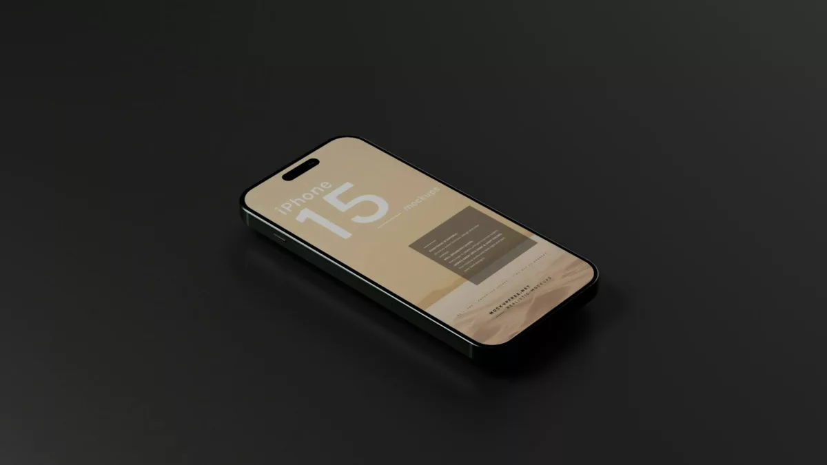 a cell phone with a tag attached to it